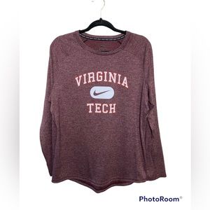 Virginia Tech Nike long sleeve shirt. Large